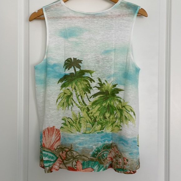 J.Jill beach vibes linen tank top - Picture 4 of 10